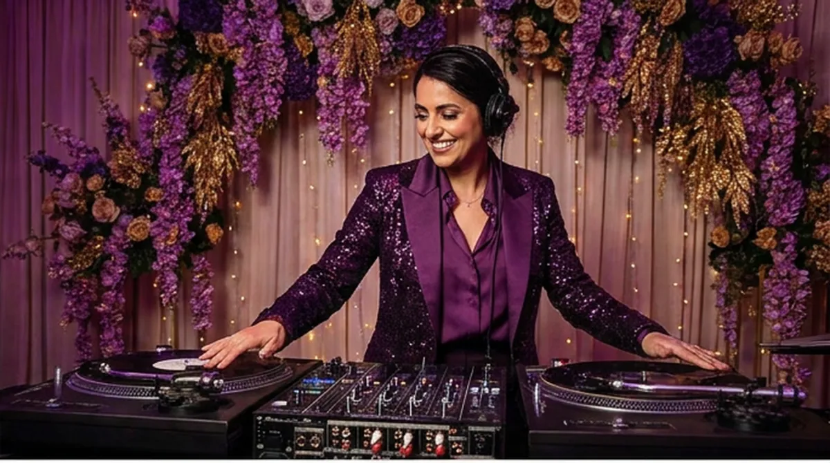Illustration : DJ femme aux platines lors d’une soirée de mariage entre femmes